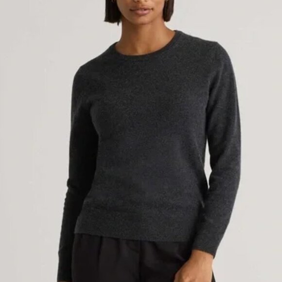 Quince Mongolian 100%Cashmere Crewneck Sweater in Charcoal Sz M - Picture 1 of 10